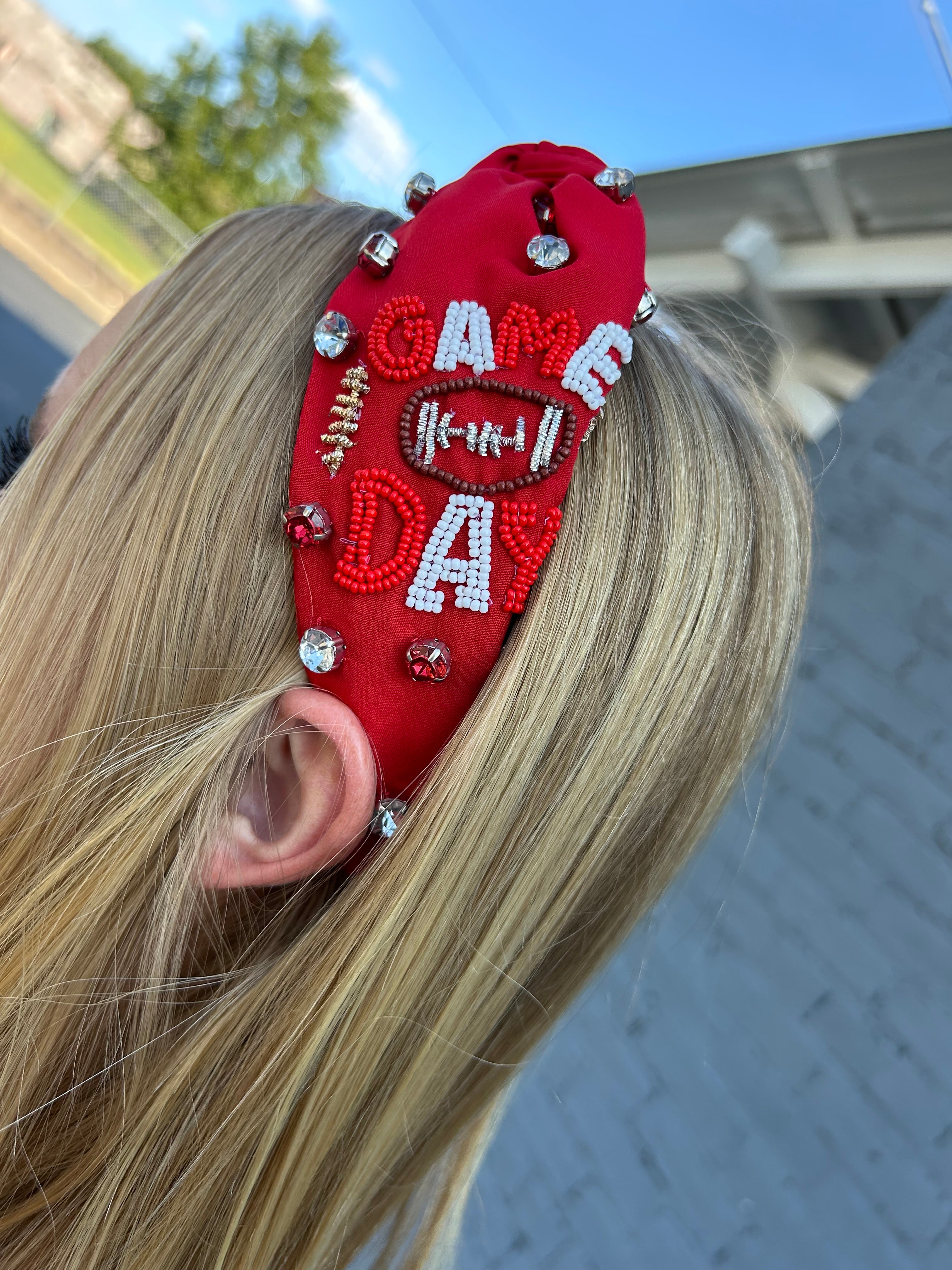 GAME DAY HEADBAND RED
