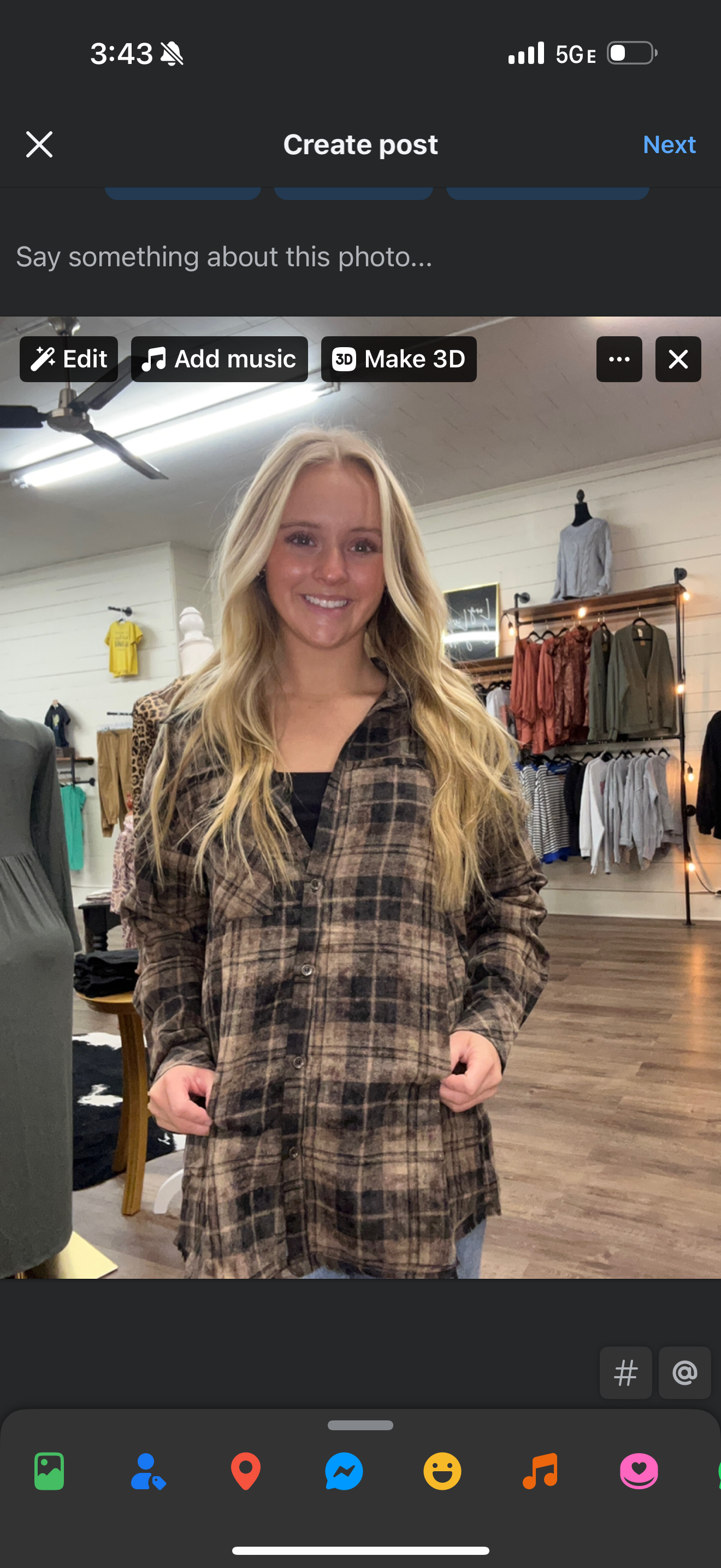 Plaid Flannel W/ Frayed Bottom