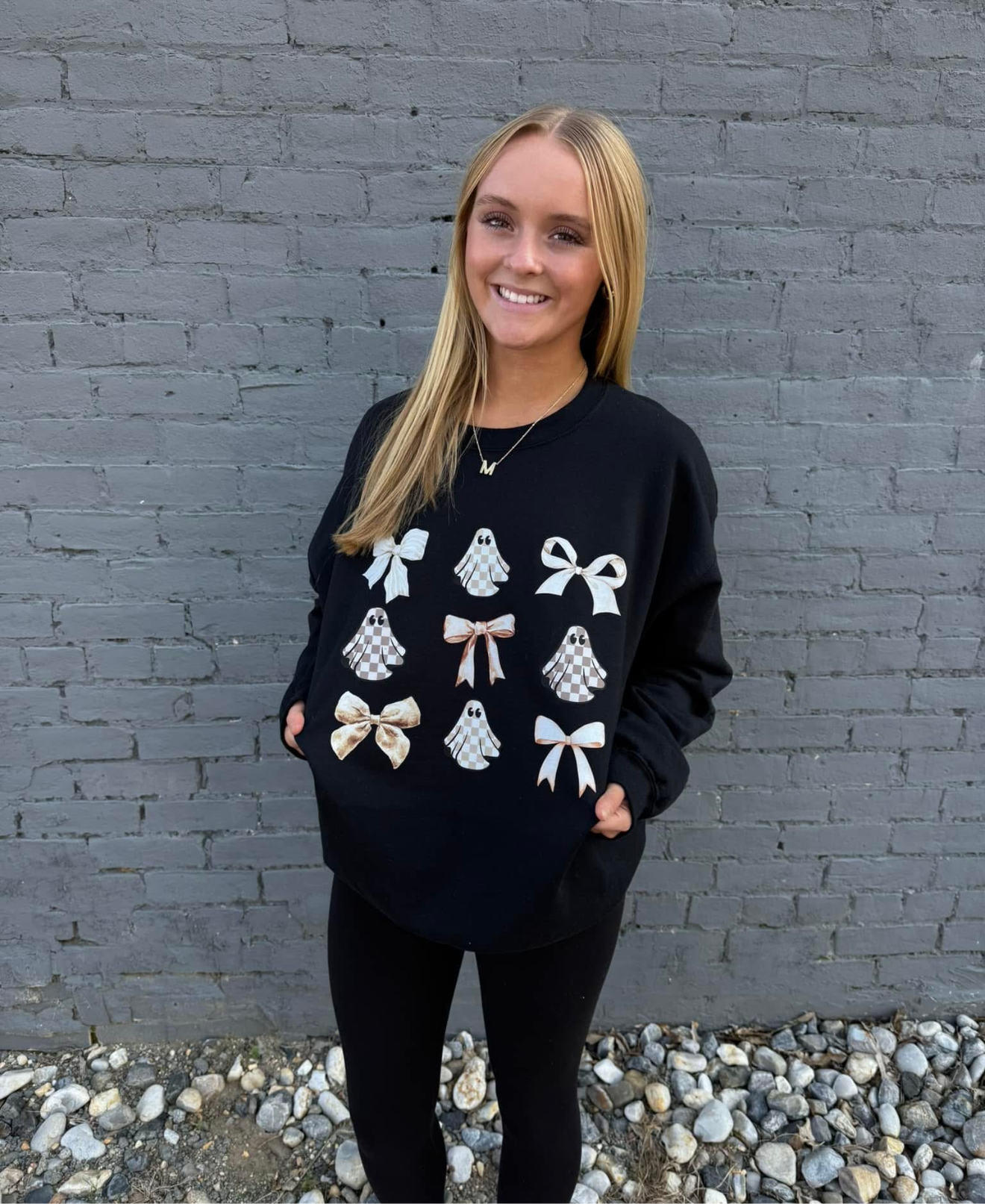 Bows & Boos Ghost Graphic Sweatshirt