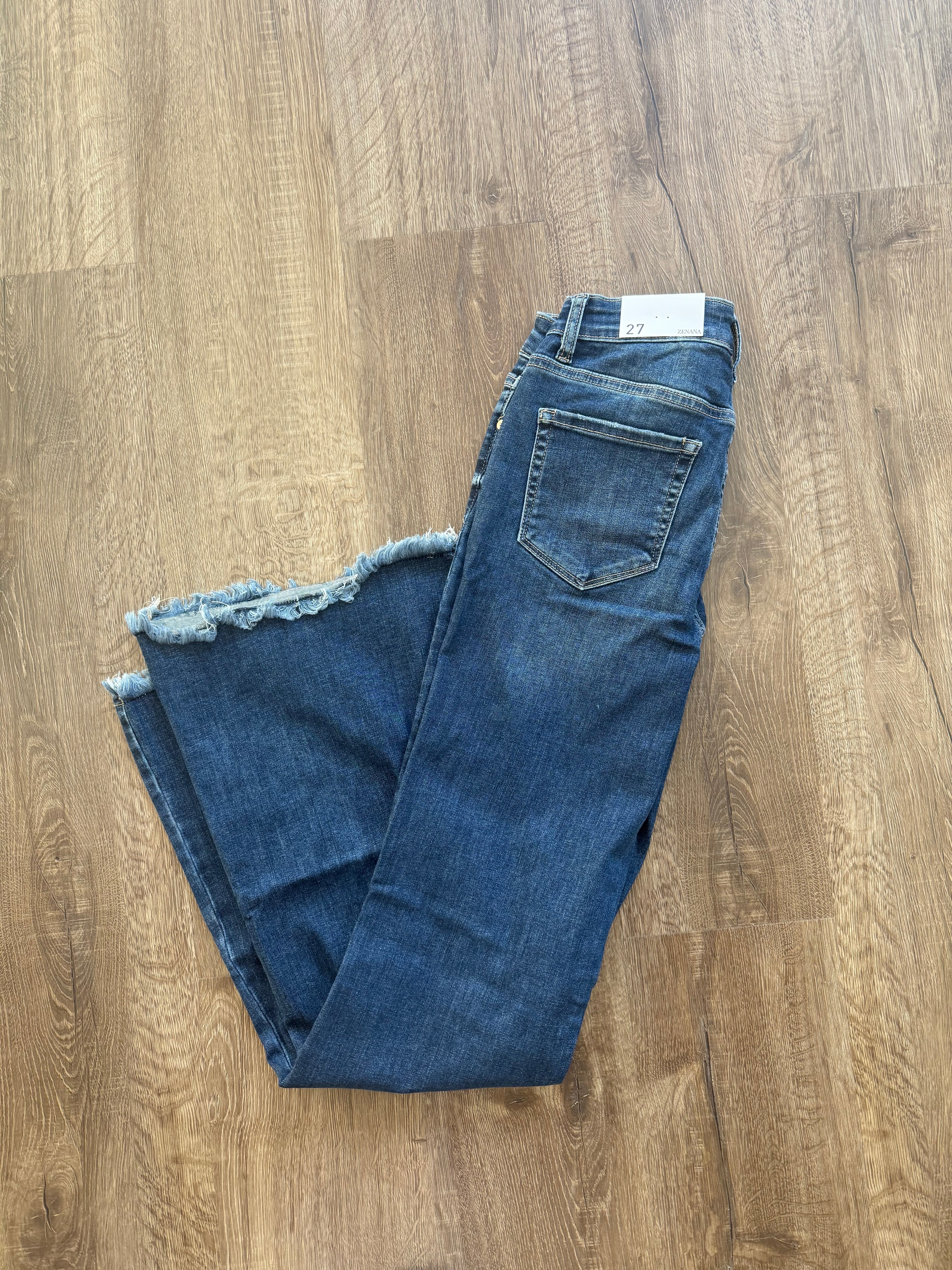High Rise Dark Wash Flare Jeans