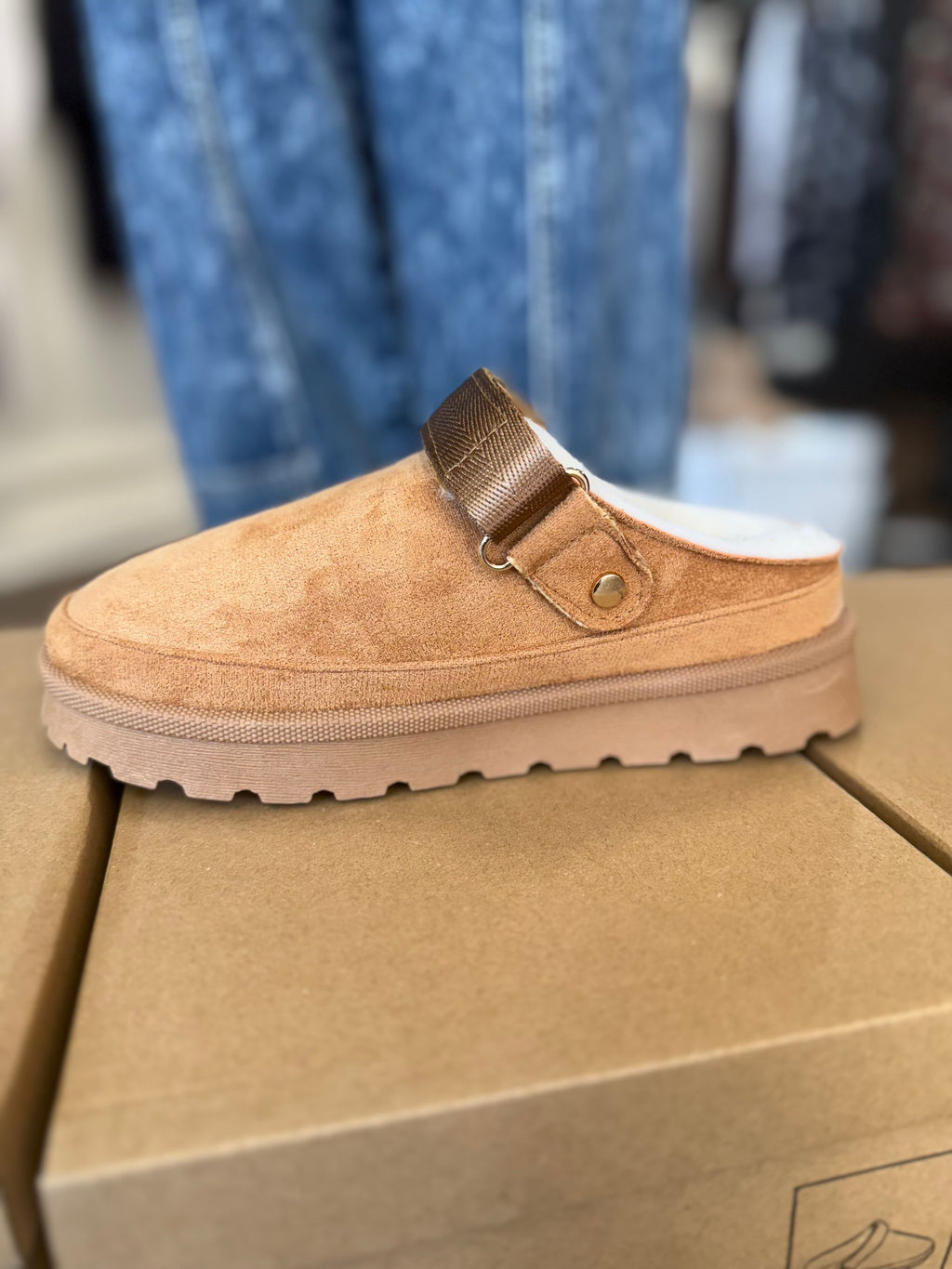 Cozy Suede Clog Slip-Ons