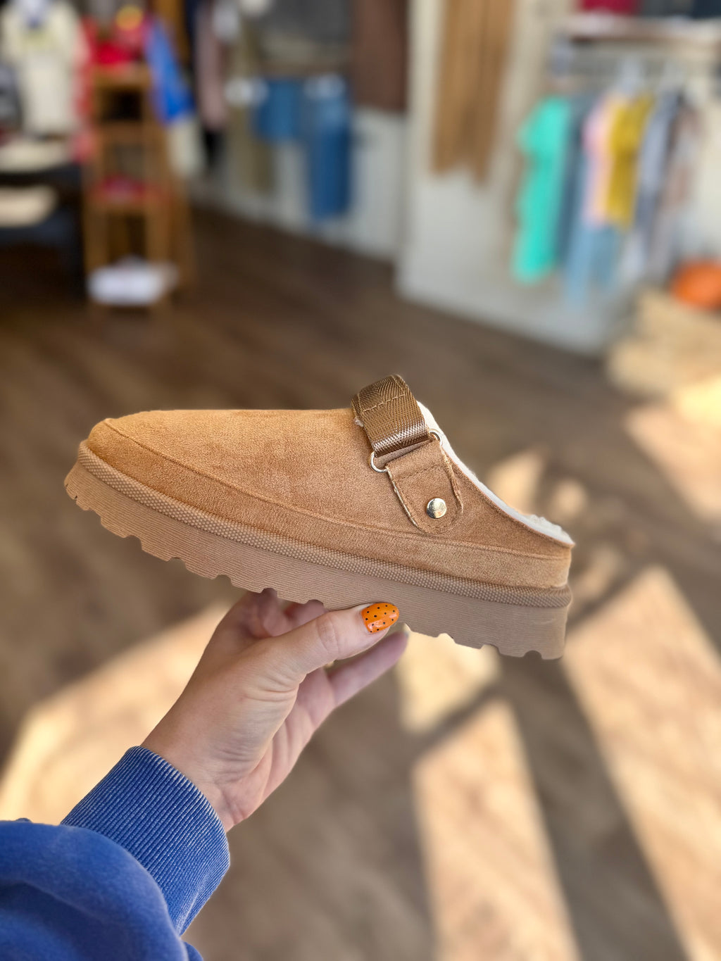 Cozy Suede Clog Slip-Ons