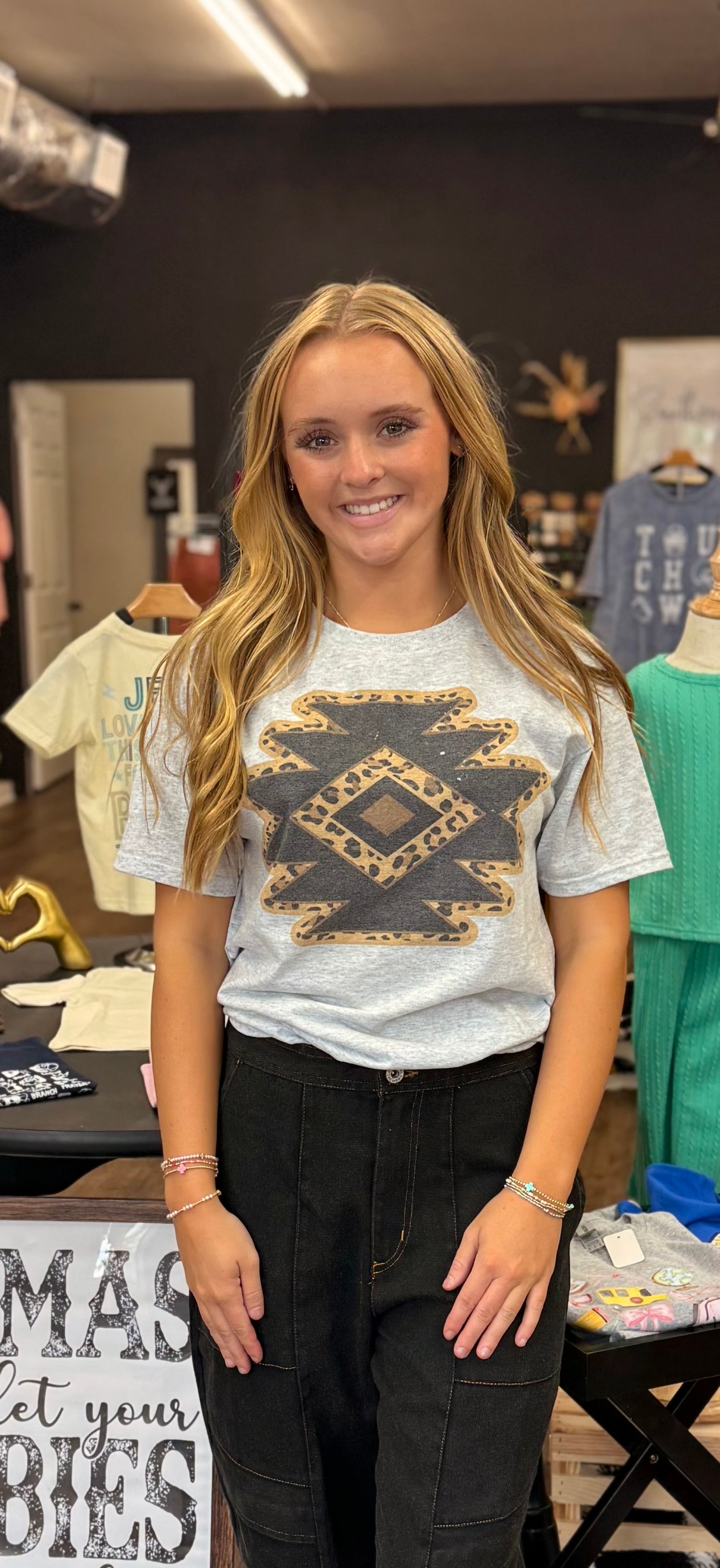 Aztec Leopard Tee