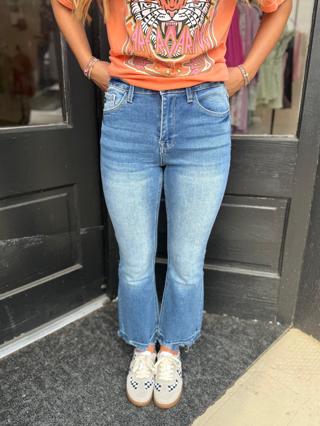 Kan Can Cropped Flare Jean