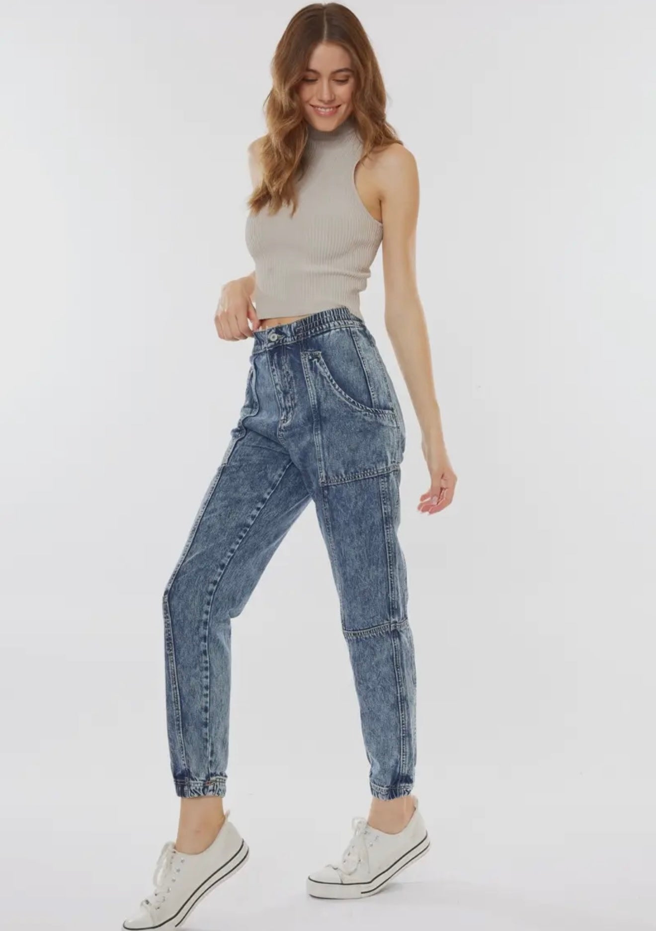 KanCan Denim Joggers