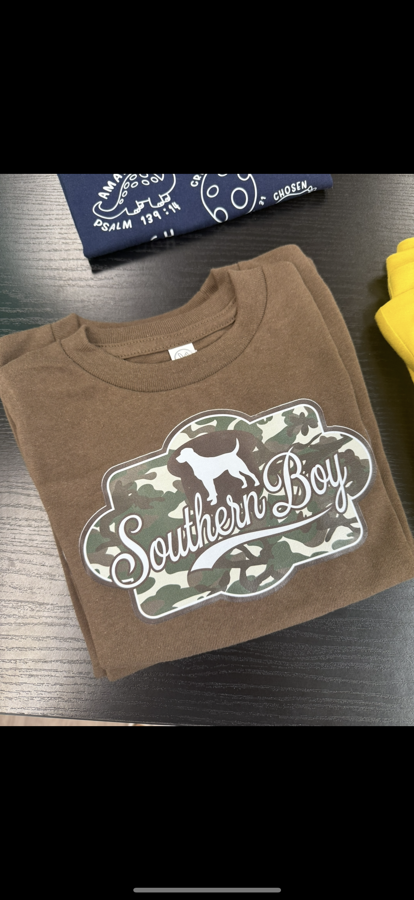 Southern Boy Camo Graphic Tee – Brown