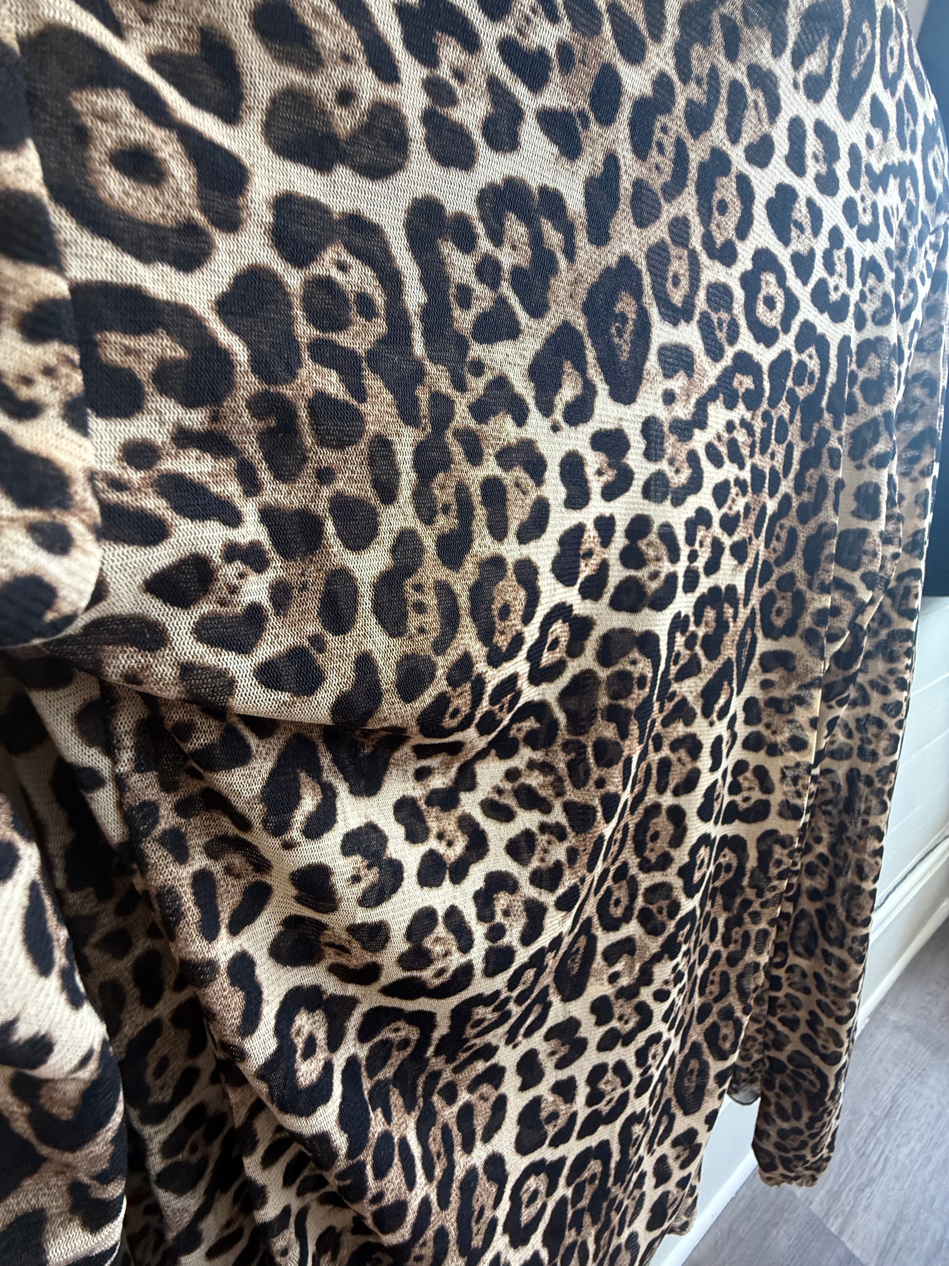 Wild Side Leopard Mesh Top