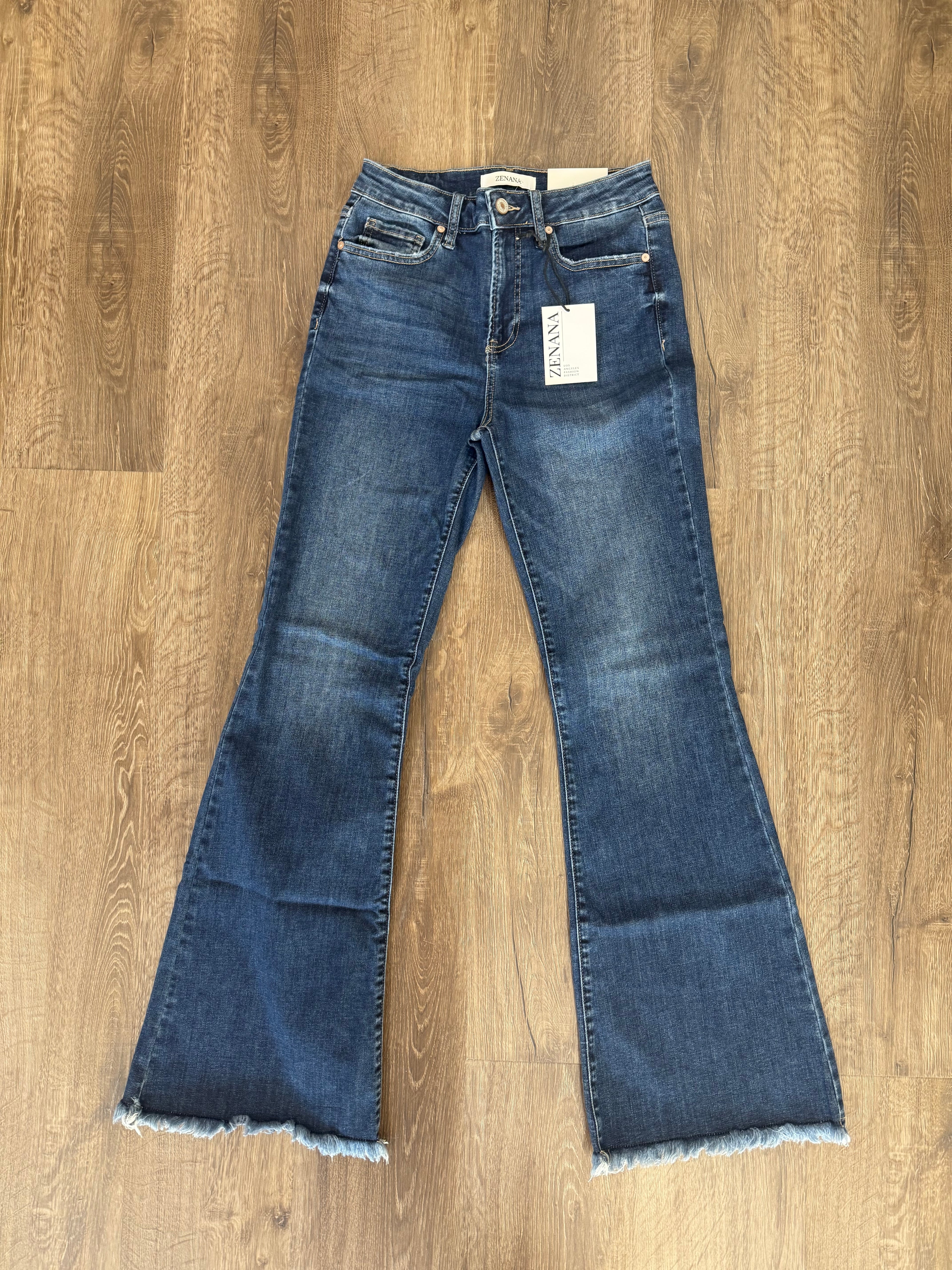 High Rise Dark Wash Flare Jeans
