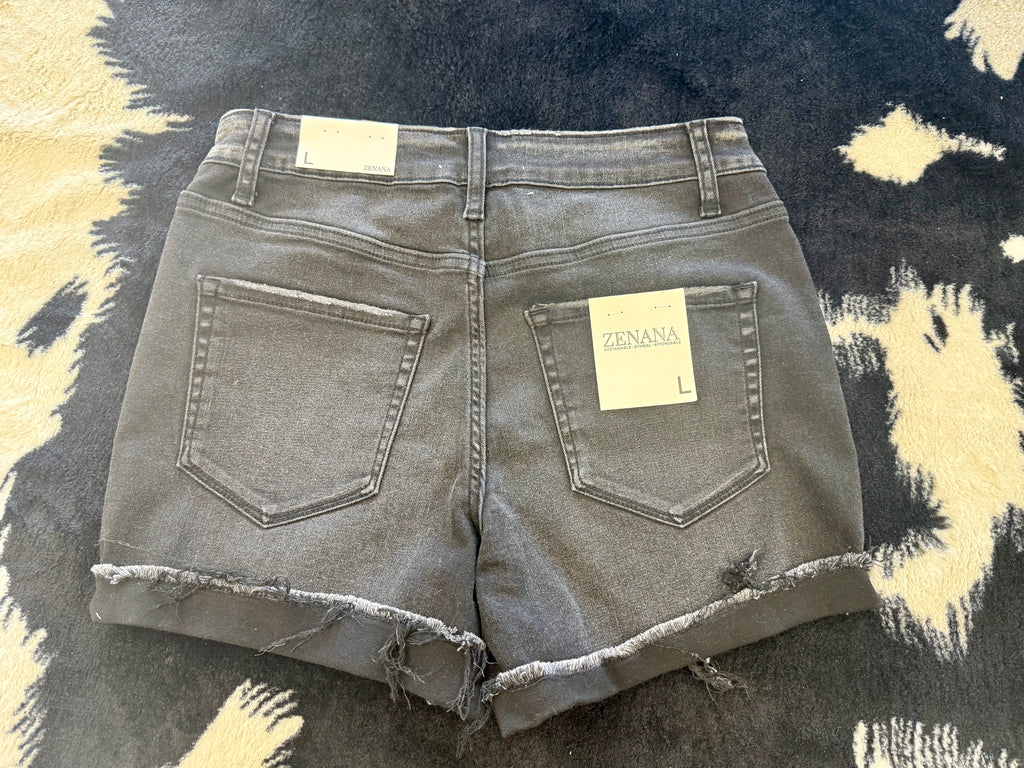 ZEN Black Denim Shorts