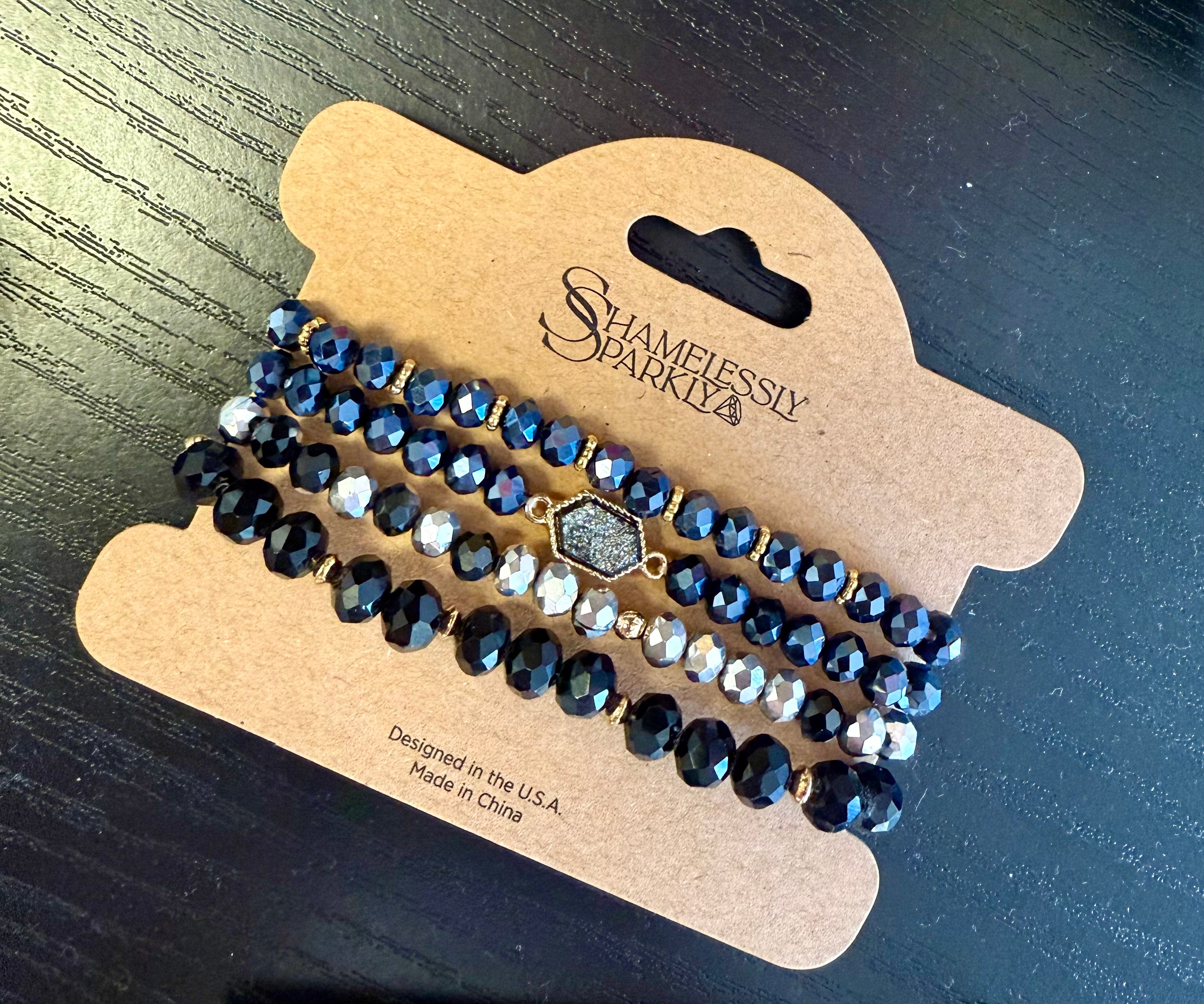 Crystal Bead Stack Bracelet