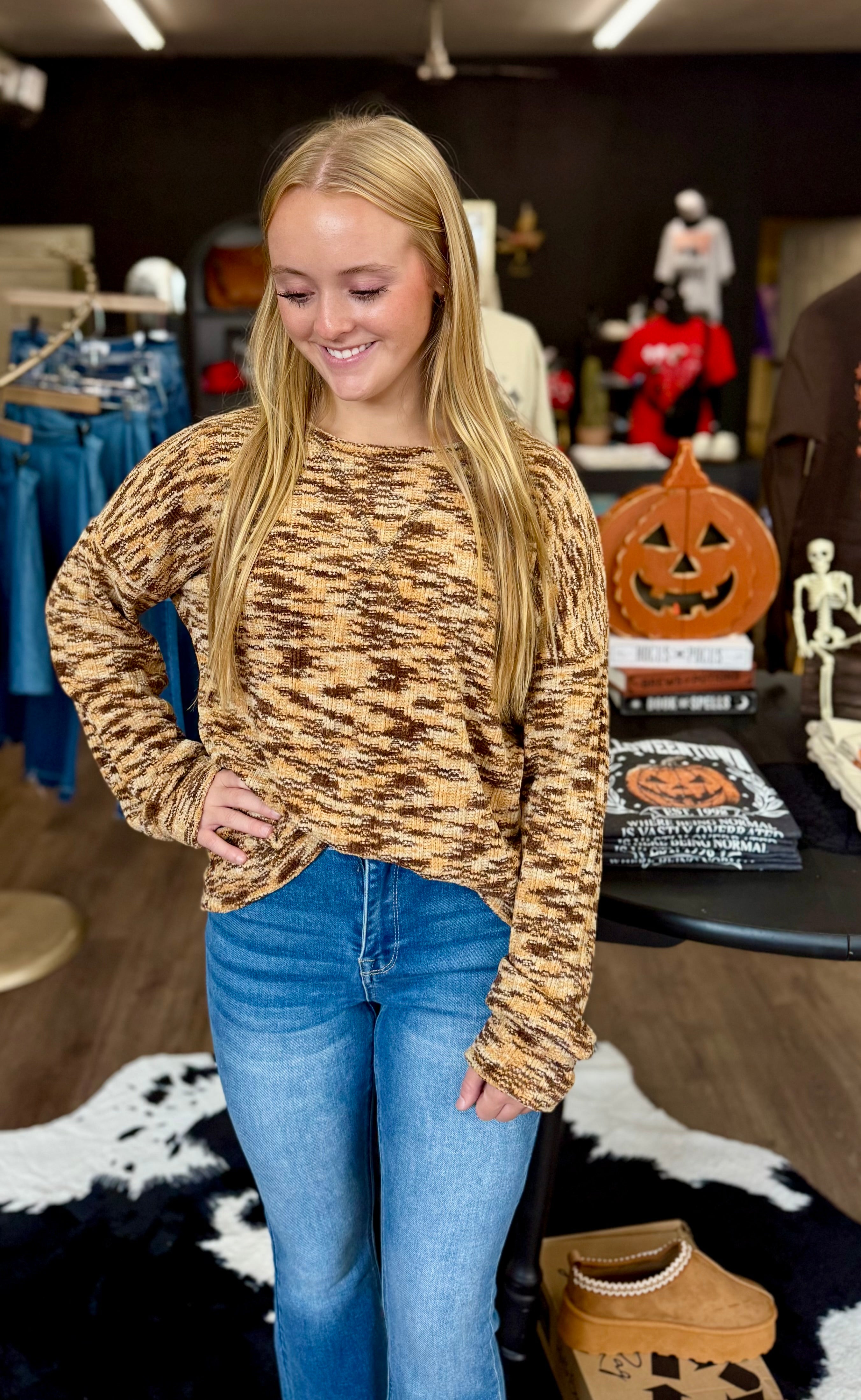 Pumpkin Spice Knit Pullover