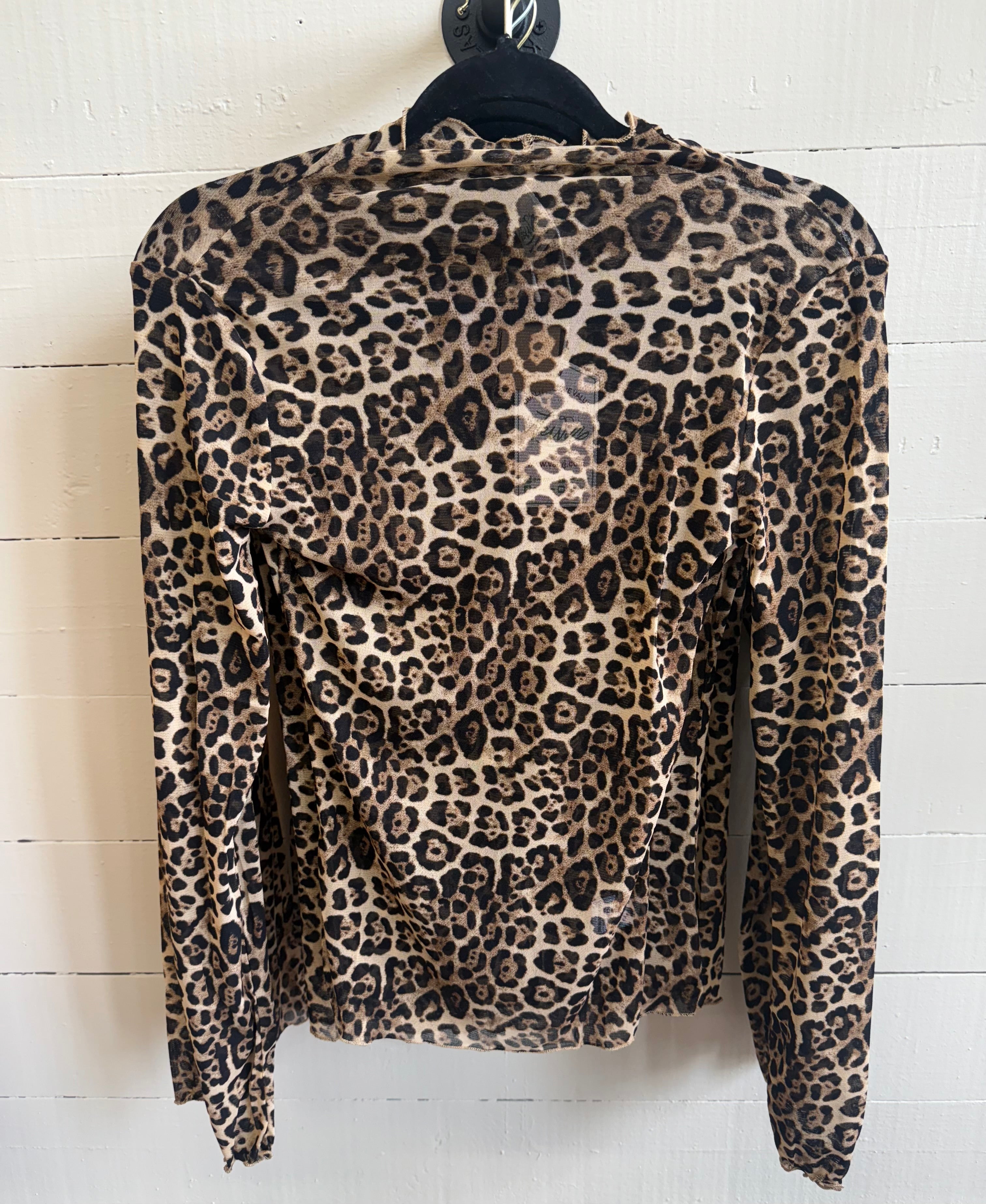 Wild Side Leopard Mesh Top