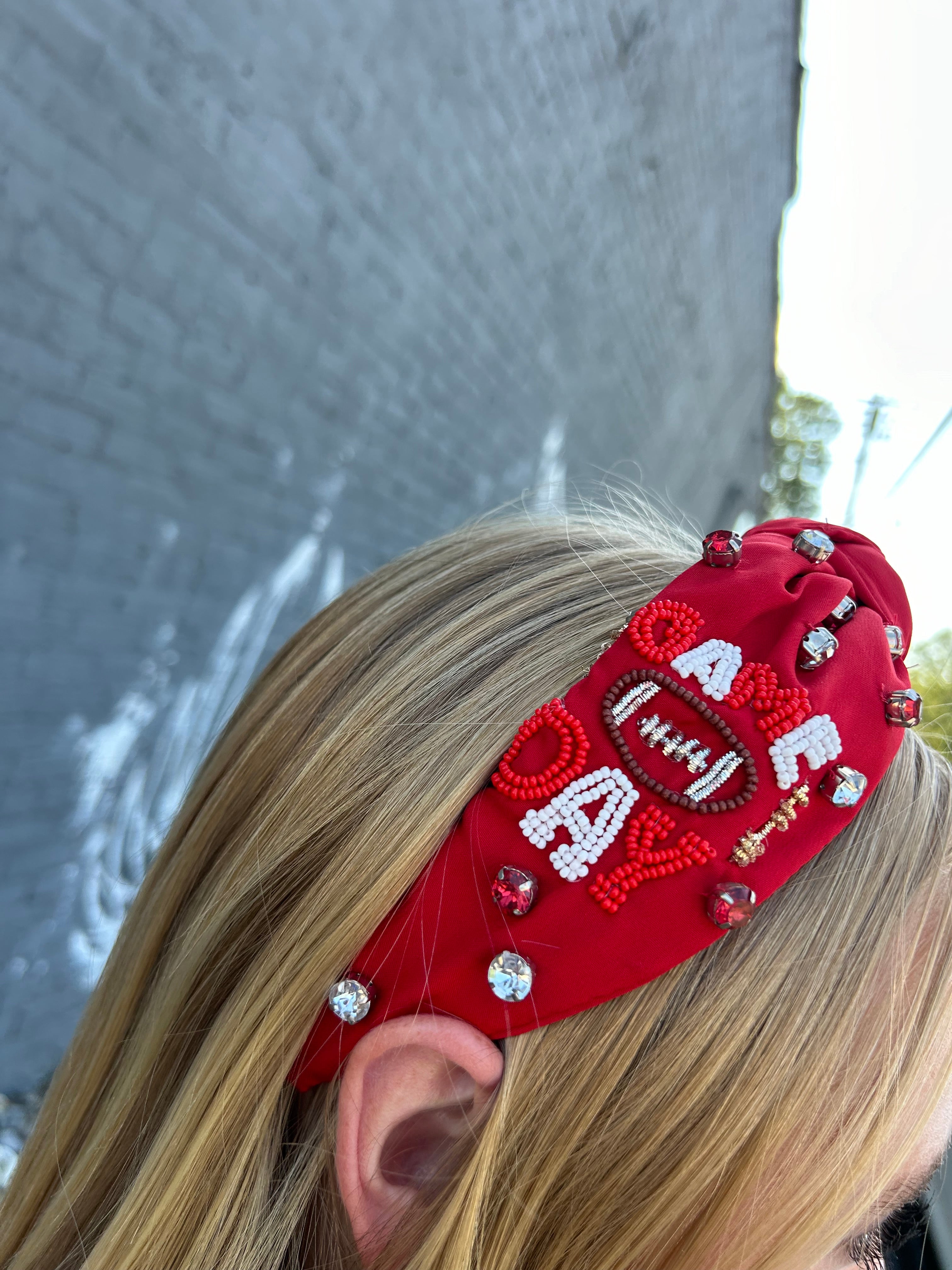 GAME DAY HEADBAND RED