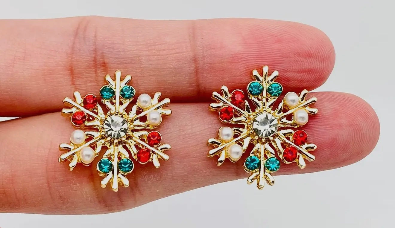 Multi Gold Snowflake Stud