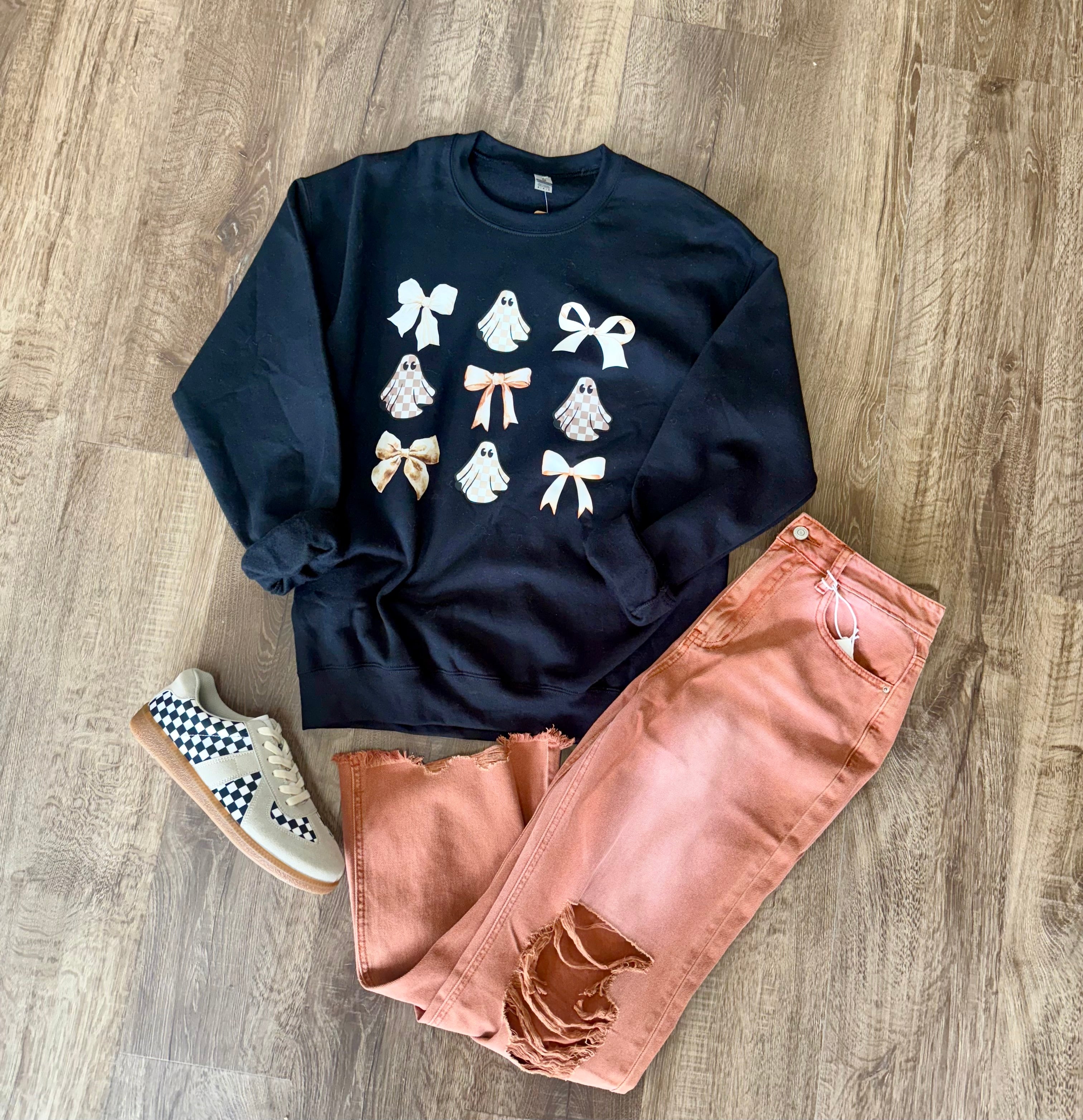 Bows & Boos Ghost Graphic Sweatshirt